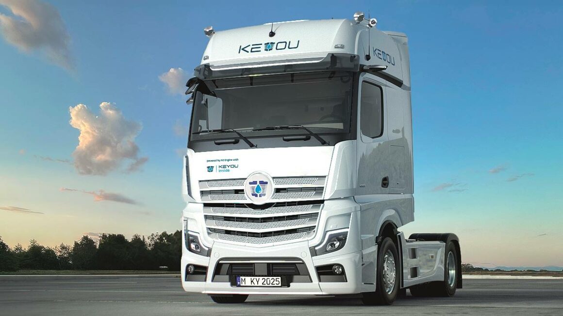 Mercedes-Benz Actros convertido com motor a hidrogênio chegará à Europa em 2026