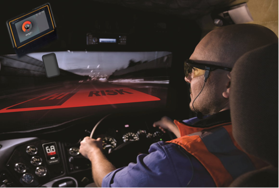 Caminhoneiros usam óculos que detectam risco de sonolência