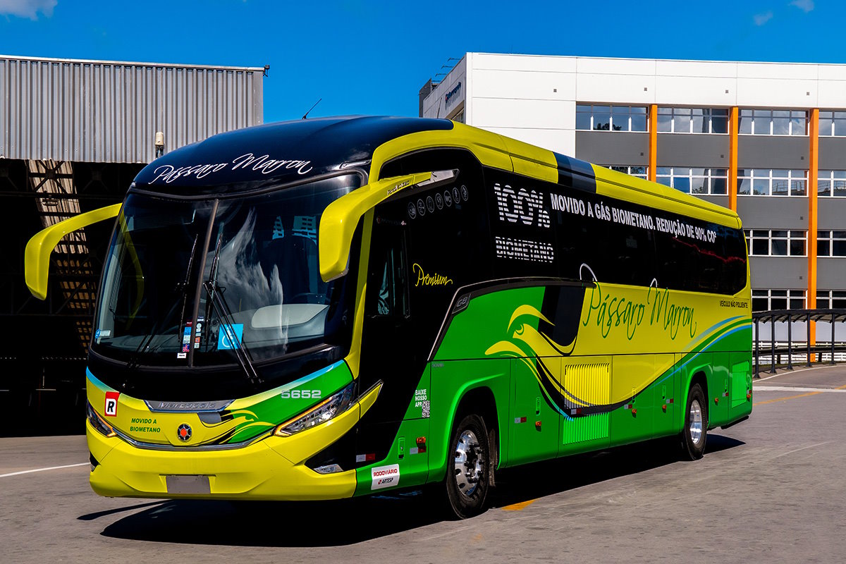 Marcopolo entrega primeiro ônibus Geração 8 movido a biometano para a Pássaro Marron
