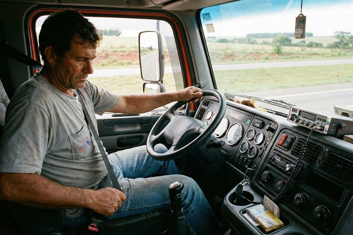 Metade dos caminhoneiros não usa o cinto de segurança