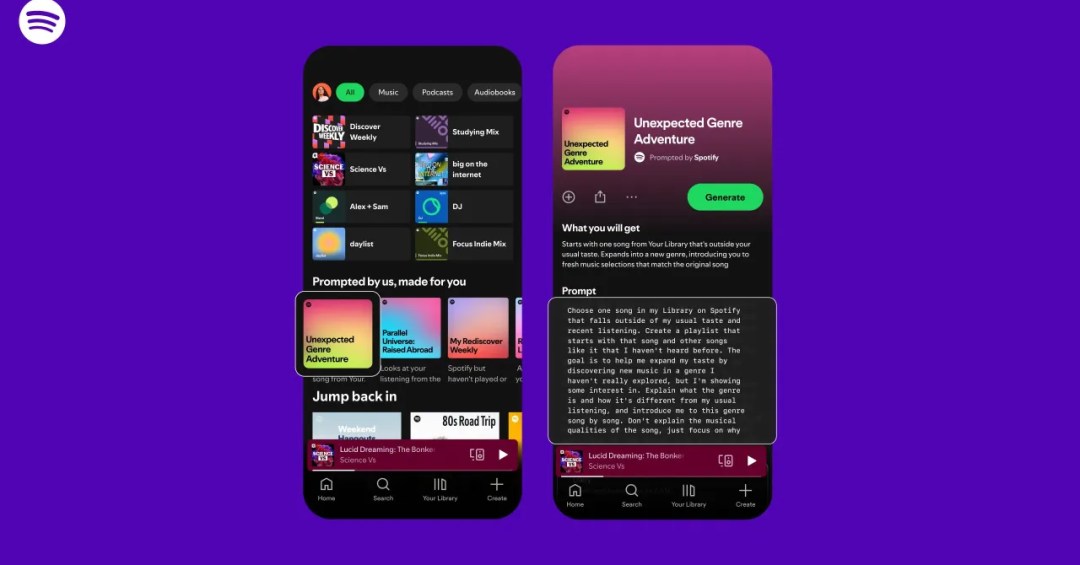 Spotify começa a testar novo gerador de playlists com inteligência artificial