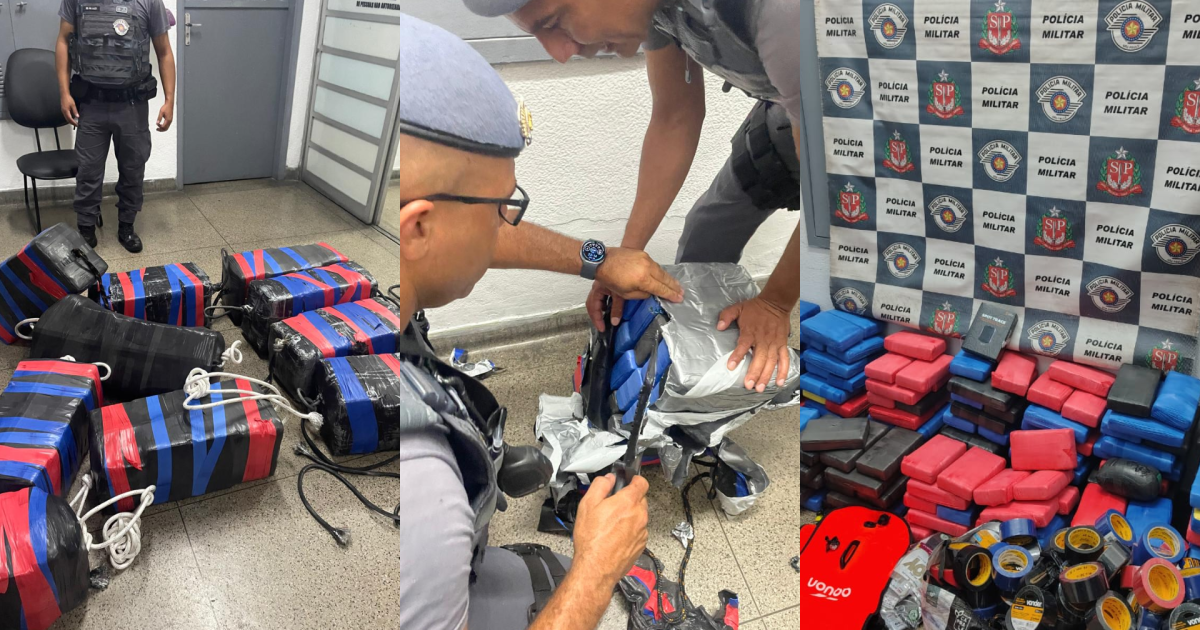 Cocaína de R$ 32 milhões que iria ao exterior é apreendida no litoral de SP