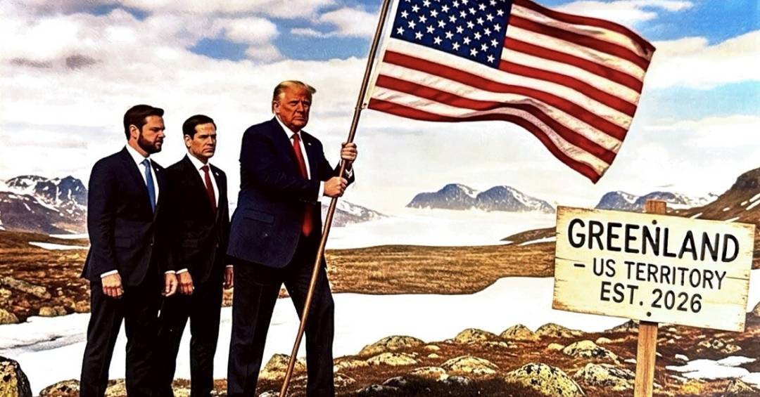 Com IA, Trump cria cena em que ‘conquista’ Groenlândia e Canadá