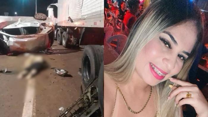 Mulher morre após carro capotar e colidir com caminhão na rotatória do Trevão – SelesNafes.com