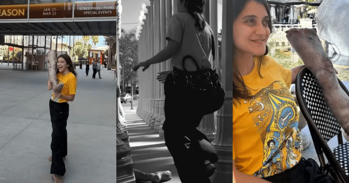 “O Agente Secreto”: Atriz leva perna cabeluda para turistar em Los Angeles