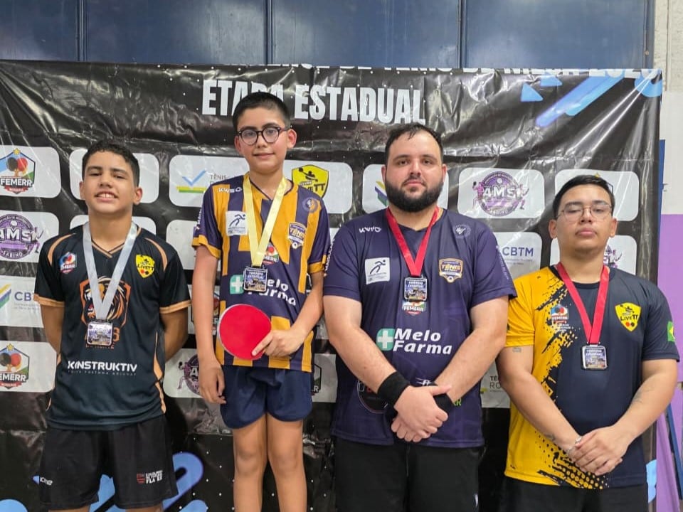 Jovem atleta de 11 anos conquista ouro no Estadual de Tênis de Mesa em Roraima
