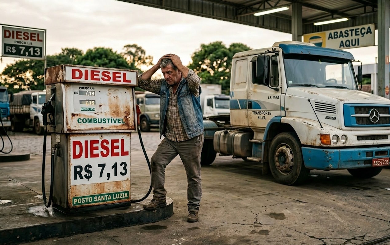 Preço médio do diesel já ultrapassa os R$ 7,00 por litro no Brasil