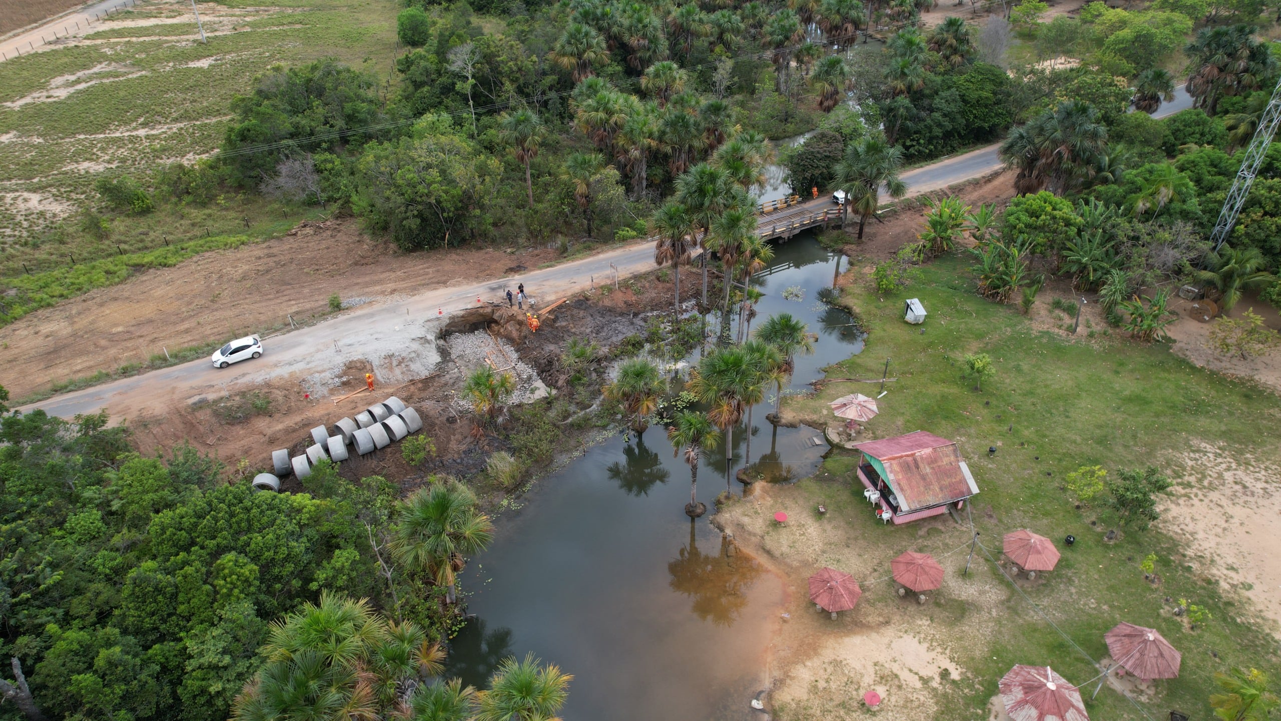 DNIT inicia construção de galeria de concreto no no igarapé Santa Cecília, em Cantá