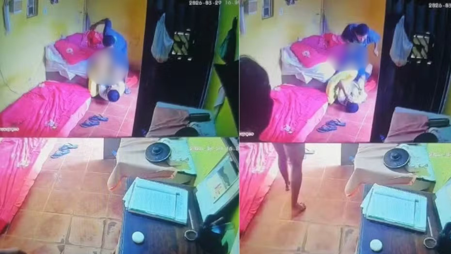 Vídeo: homem invade residência e agride casal com uma faca em Pinheiro