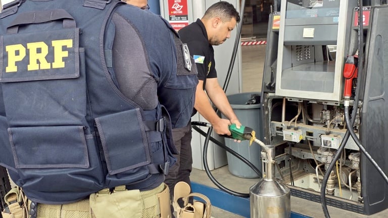 Operação em postos de combustíveis lacra bomba irregular e autua estabelecimentos em Boa Vista
