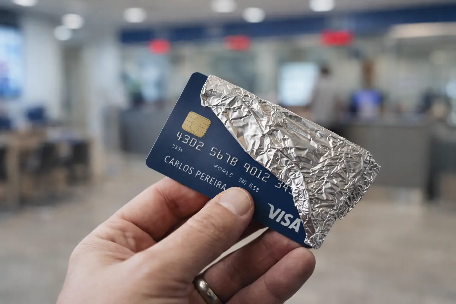 papel-alumínio nos cartões de débito e crédito protege?