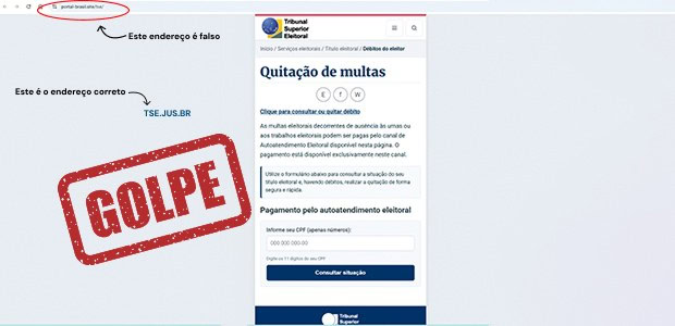 TSE avisa que mensagens falsas cobram taxa para regularização de título de eleitor