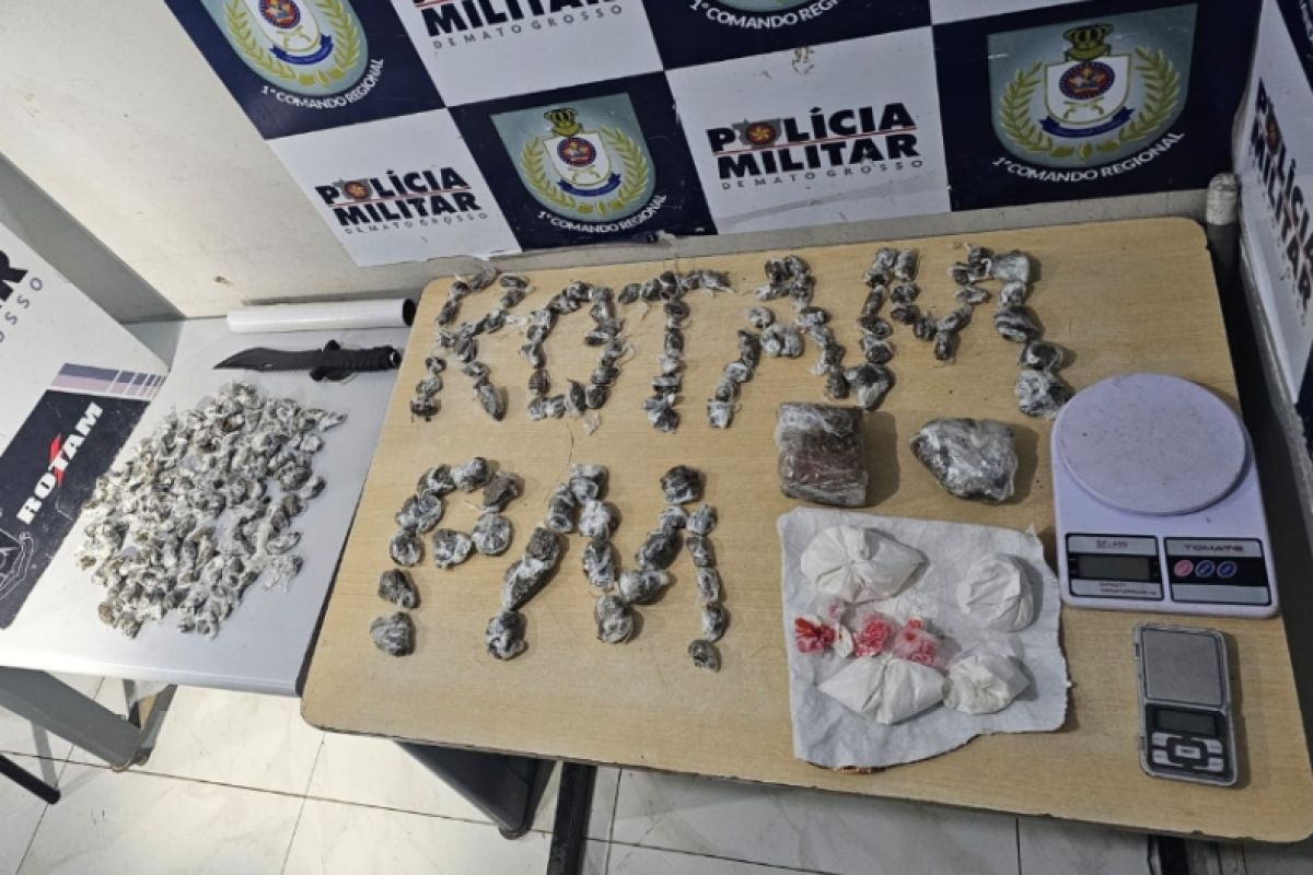 Rotam prende faccionado com 240 porções de drogas em Cuiabá…