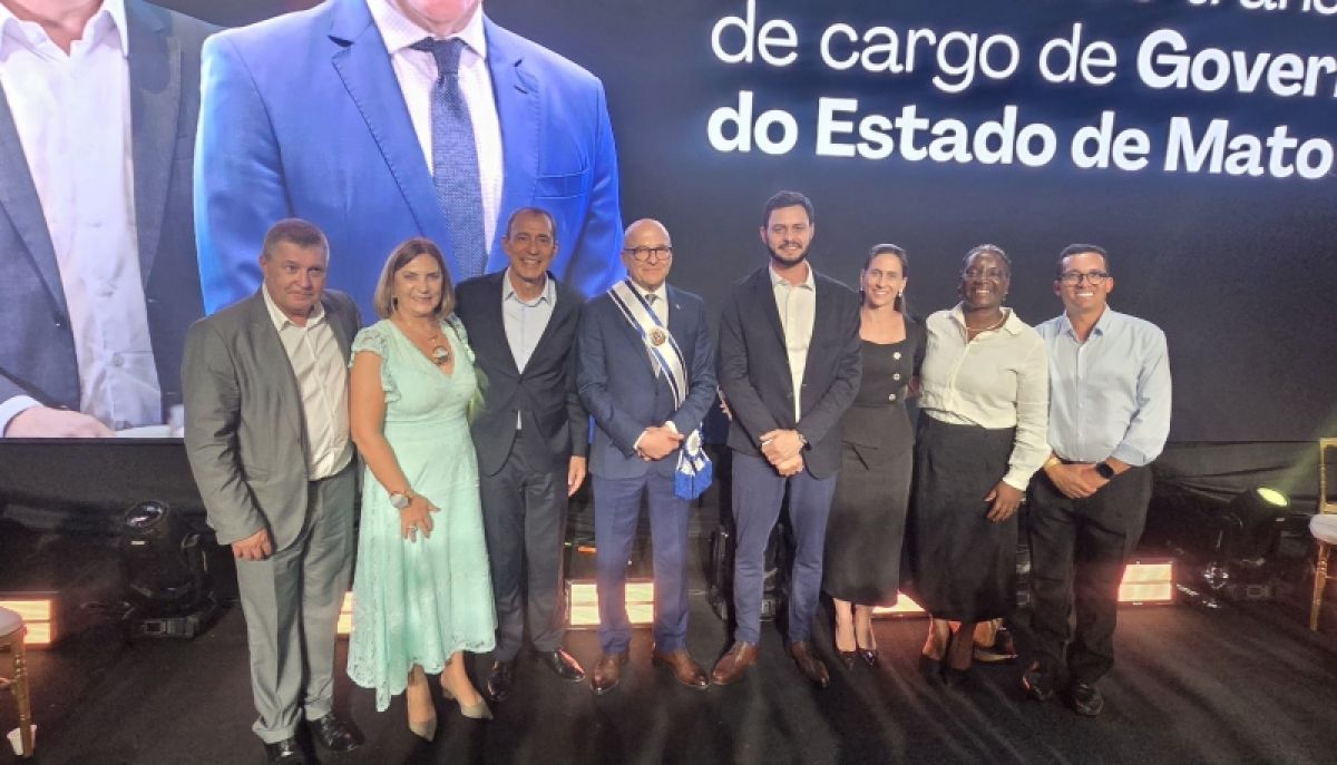Miguel Vaz e Joci Piccini participam da posse do governador Otaviano Pivetta…