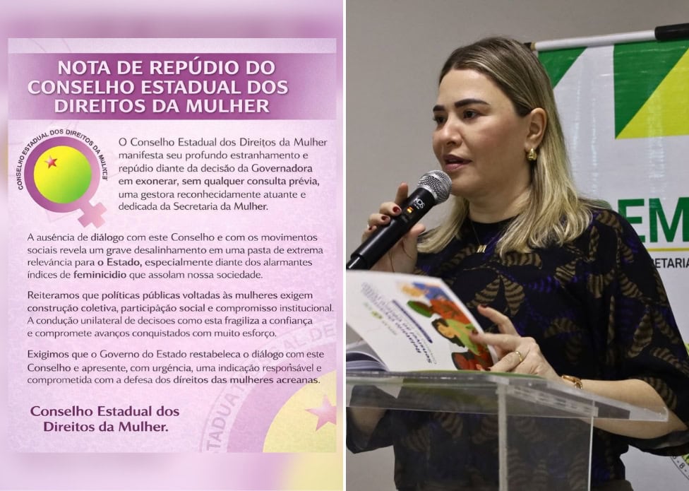 Conselho dos Direitos da Mulher do Acre repudia exoneração de Márdhia El-Shawwa da Secretaria da Mulher