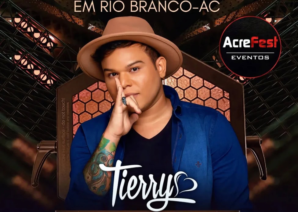 Tierry é confirmado para show em Rio Branco na Festa do Trabalhador