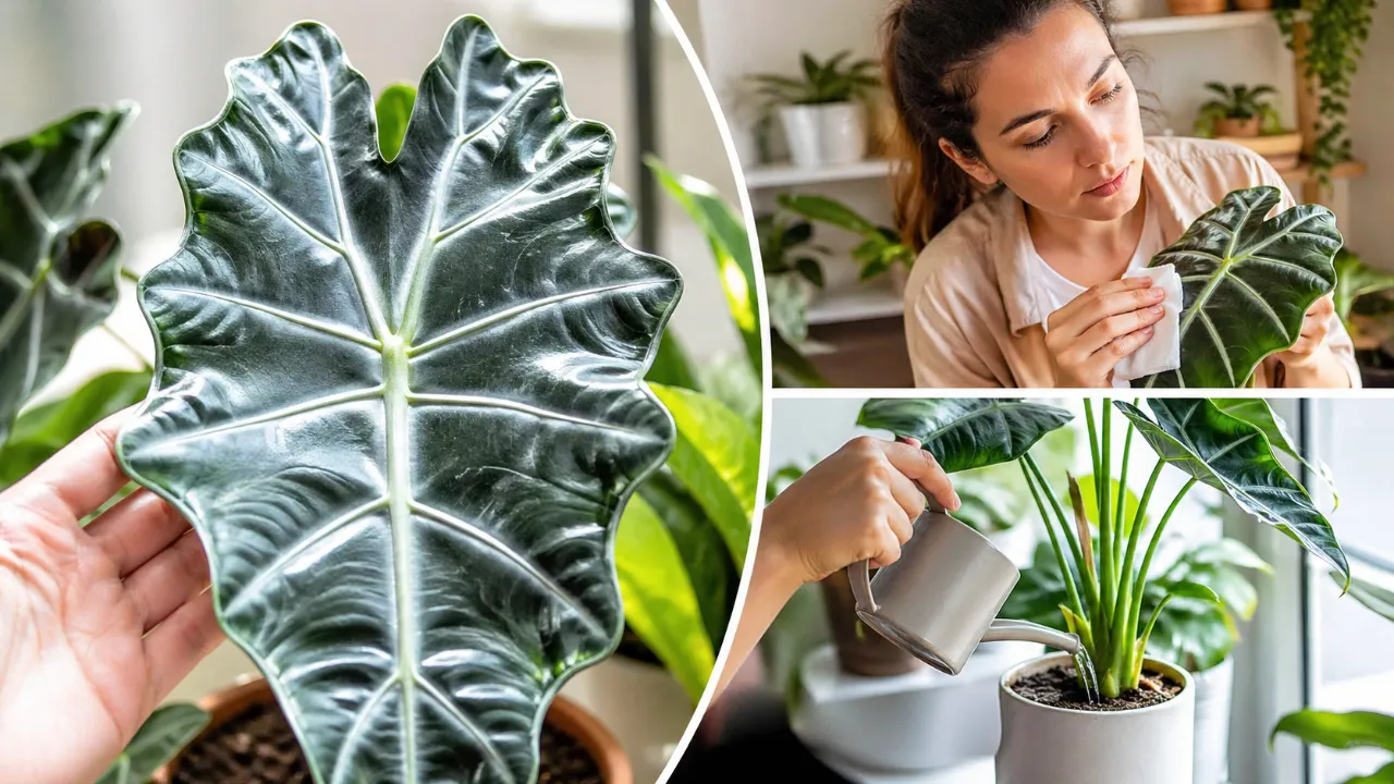 Alocasia Amazônica sem brilho: erro invisível faz folha perder efeito metálico