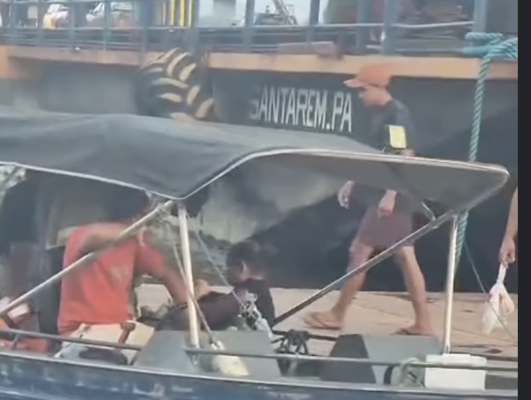 VÍDEO: Bebê nasce em voadeira durante travessia do Rio Tapajós, no Pará