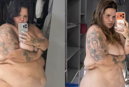 Thais Carla vai às lágrimas ao celebrar 1 ano de bariátrica e perda de 100 kg