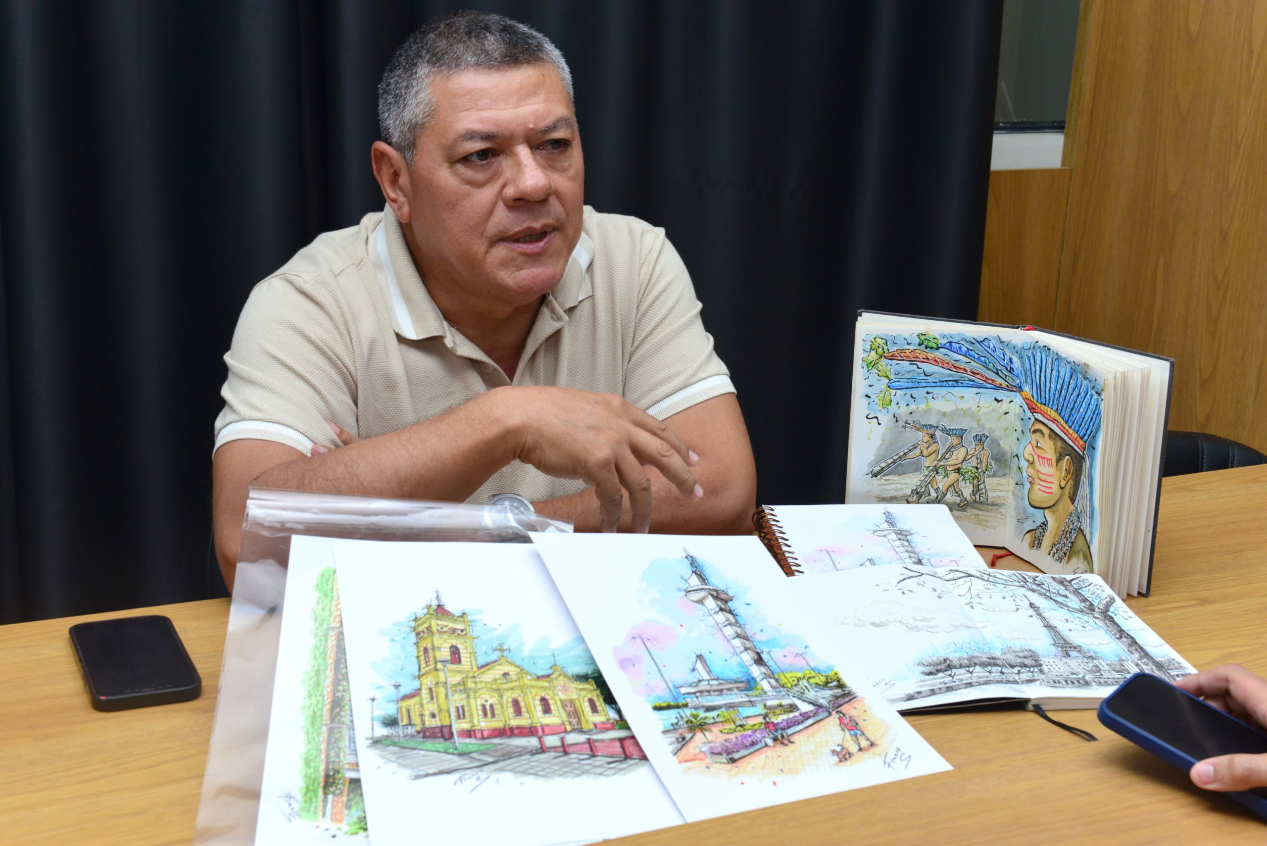 Desenhista Franco Soares eterniza memórias de Boa Vista em traços e cores