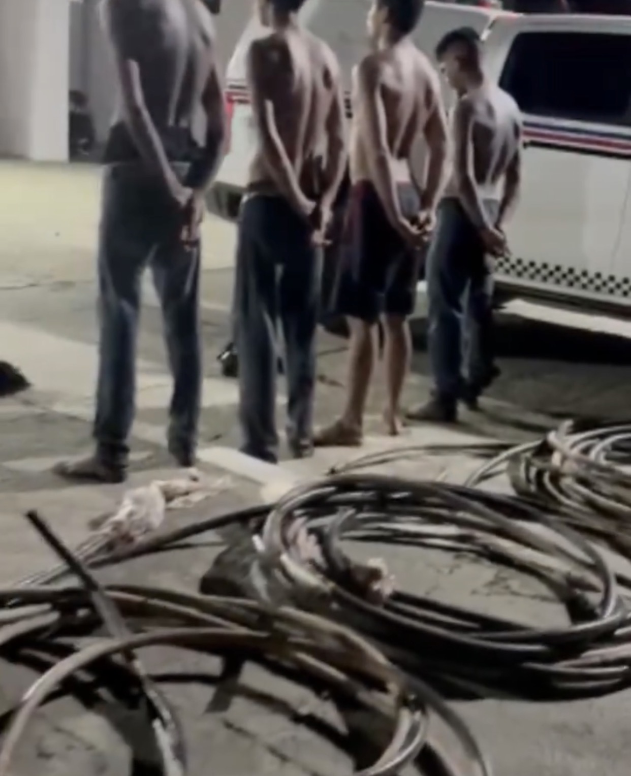 Polícia prende sete suspeitos de furtar 250 kg de cabos de cobre