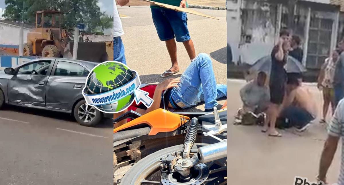Acidente em Porto Velho deixa motociclista grave