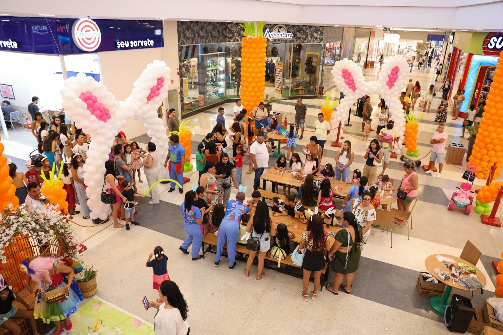 Programação de Páscoa com recreação e atividades infantis ocorre de 3 a 5 de abril em shopping de Boa Vista