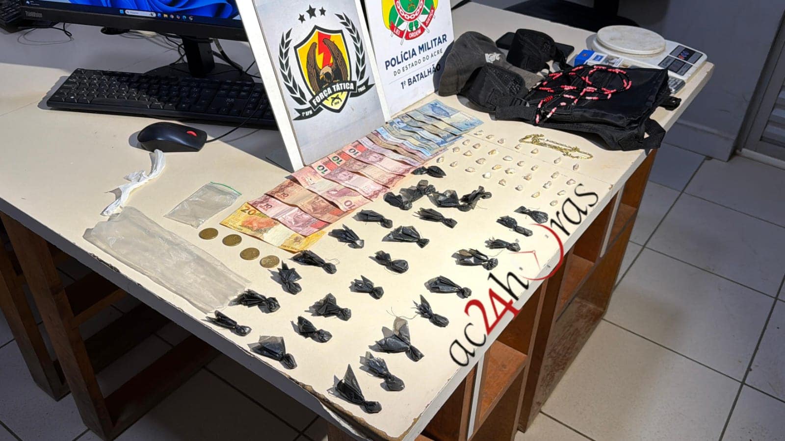 Homem é preso por tráfico de drogas em operação da Força Tática em Rio Branco