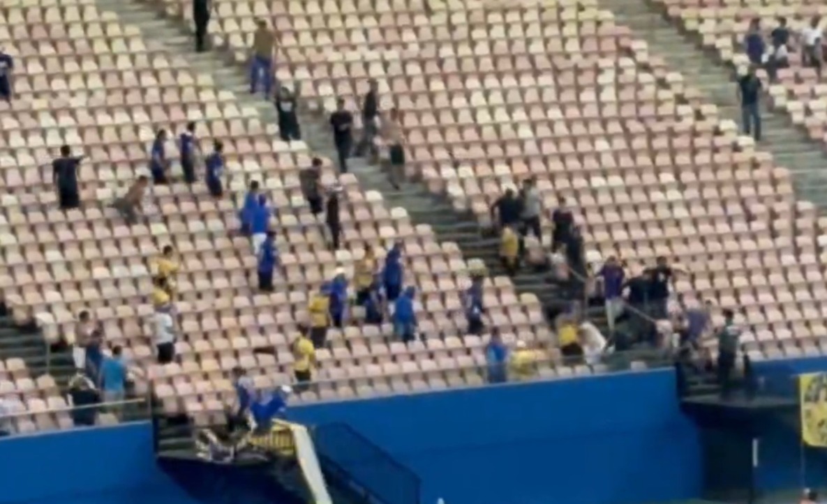 Vídeo: jogo entre Paysandu e Nacional tem registro de briga generalizada