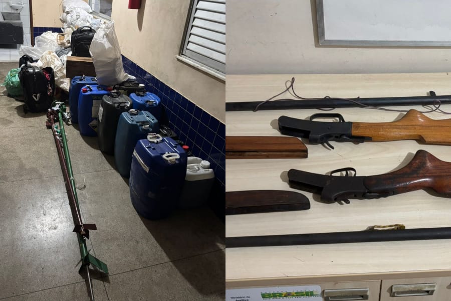 Operação apreende mercúrio, armas e prende suspeitos por garimpo ilegal em Oriximiná