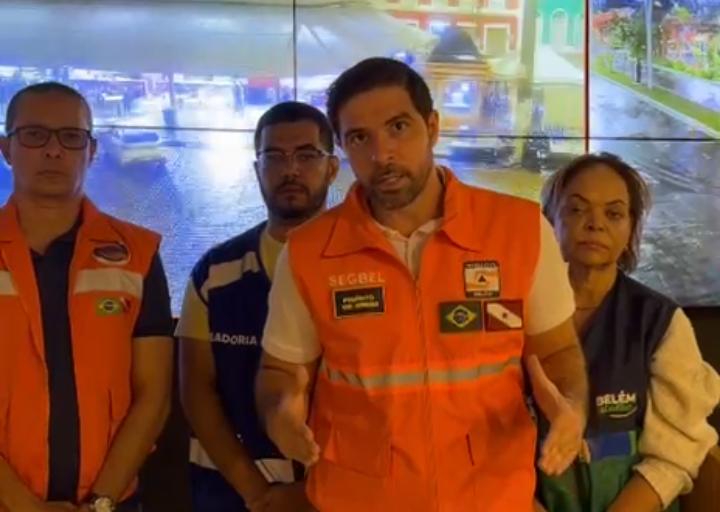 Prefeito decreta estado de emergência em Belém após volume recorde de chuvas