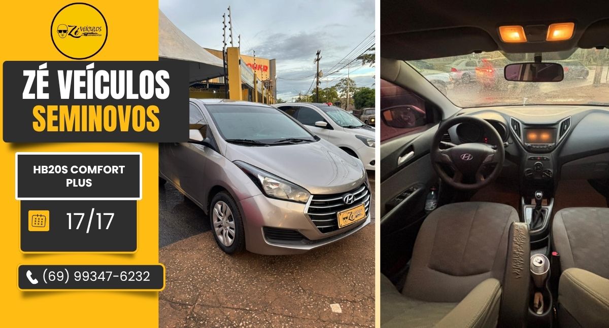 Hyundai HB20S Comfort Plus 2017 Automático E Completo na Zé Veículos