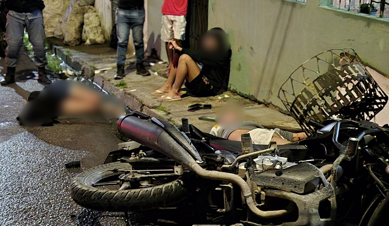 Grave acidente deixa três feridos no bairro Tarumã, zona oeste de Manaus