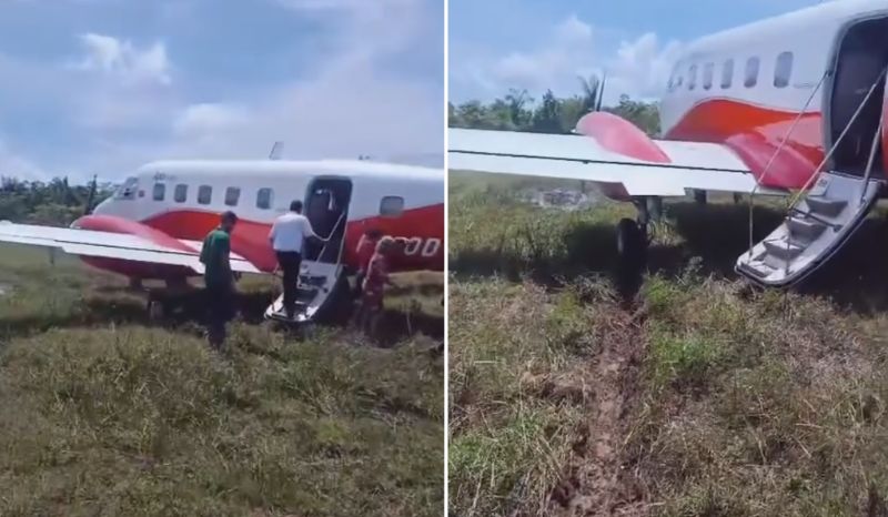 avião sai da pista e assusta passageiros em Manicoré, no AM