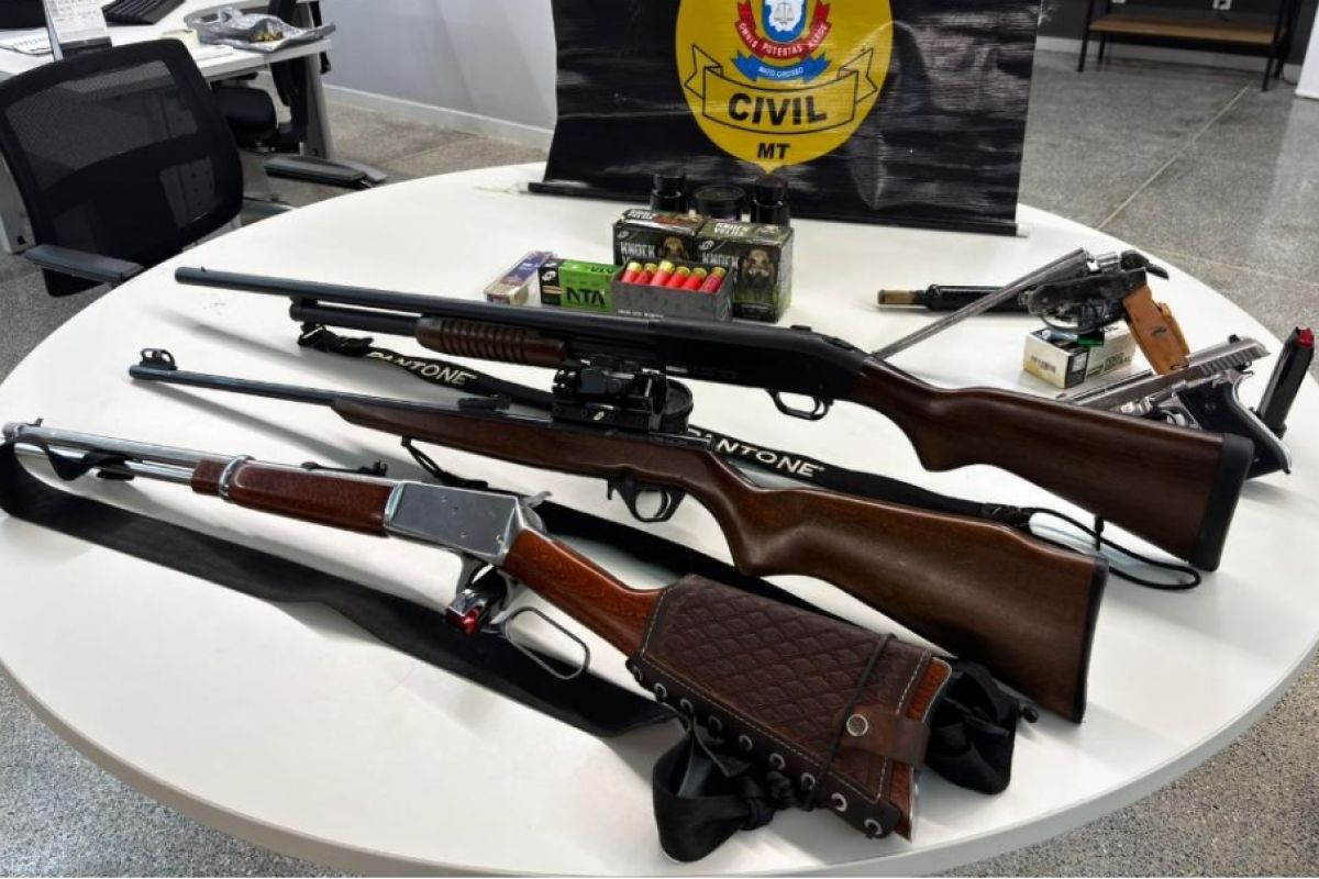 Polícia Civil apreende armas de fogo e munições ilegais em MT…