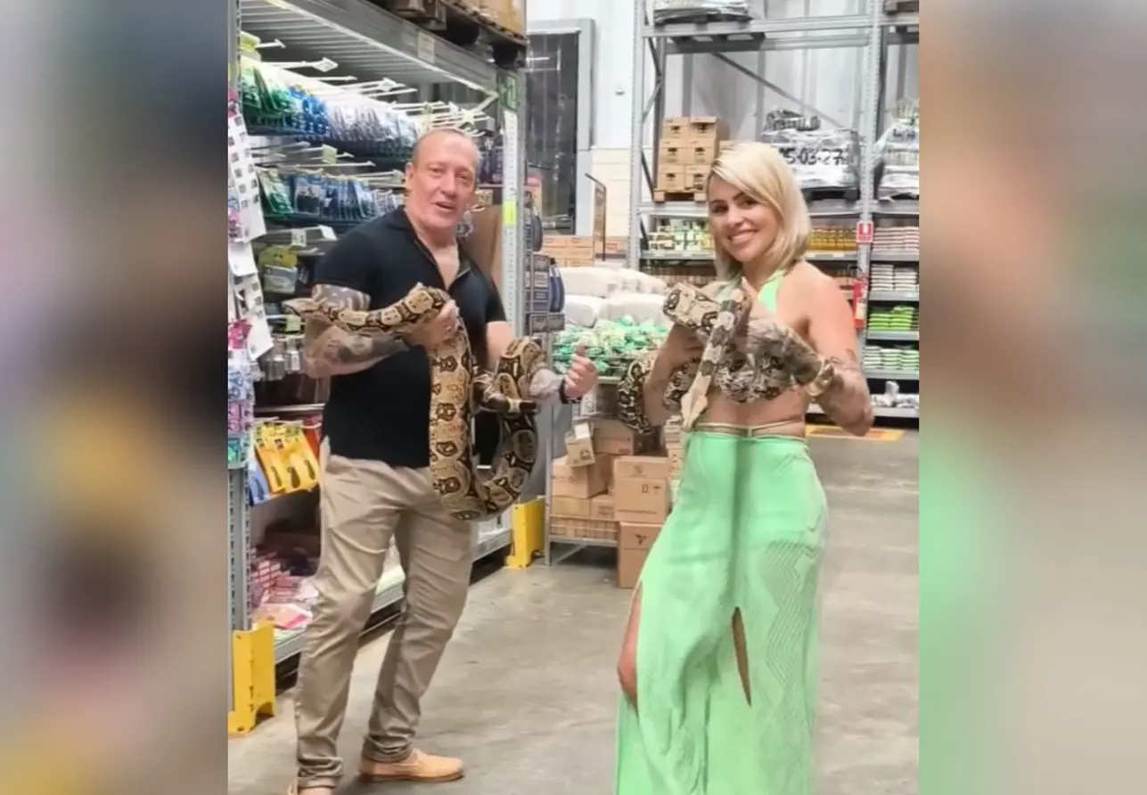 Casal é flagrado passeando com animal inusitado em Caldas Novas; vídeo