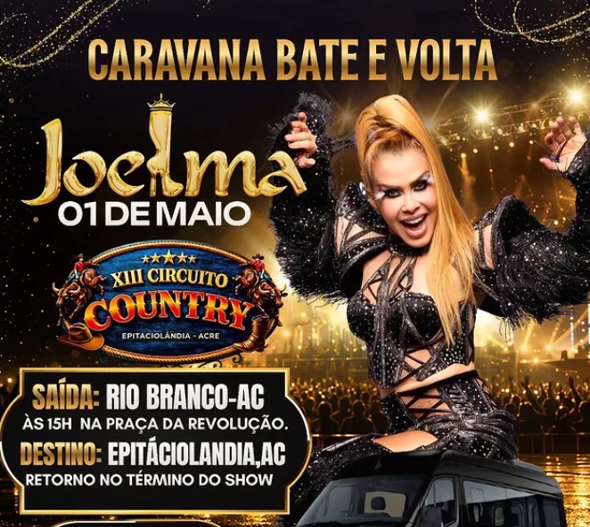 Quer ir ao show de Joelma? Veja como funciona caravana saindo de Rio Branco