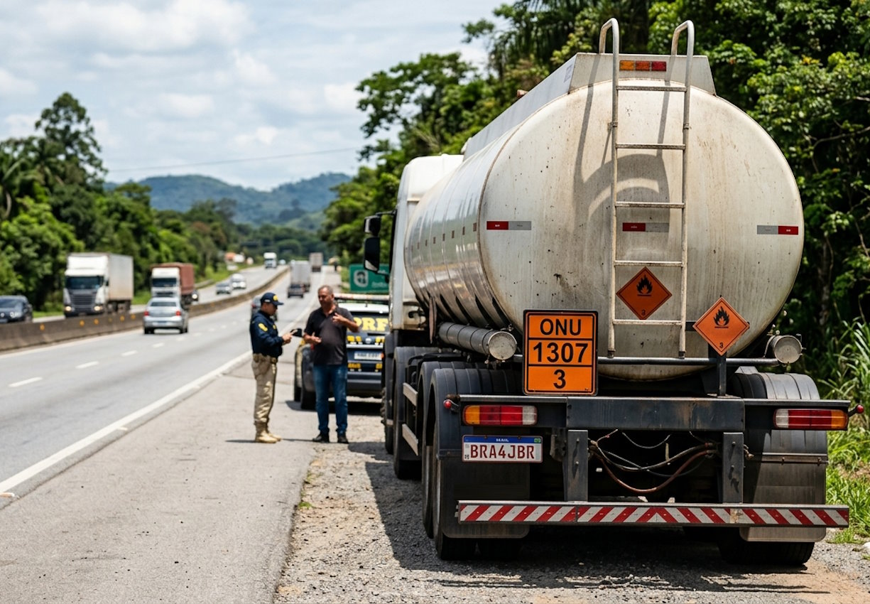Caminhoneiro é condenado por conduzir carga perigosa sem curso especializado