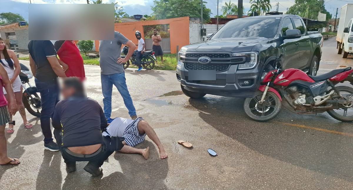 Colisão violenta deixa motociclista gravemente ferido na zona Leste