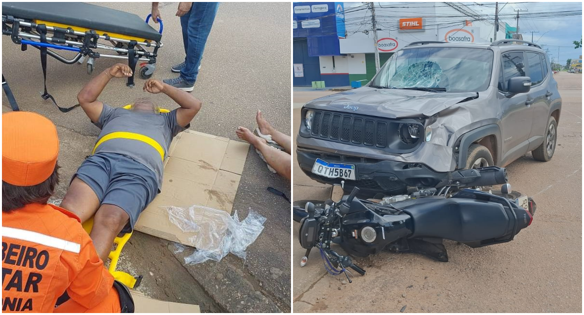 Grave acidente deixa casal ferido na Avenida Amazonas, em Porto Velho