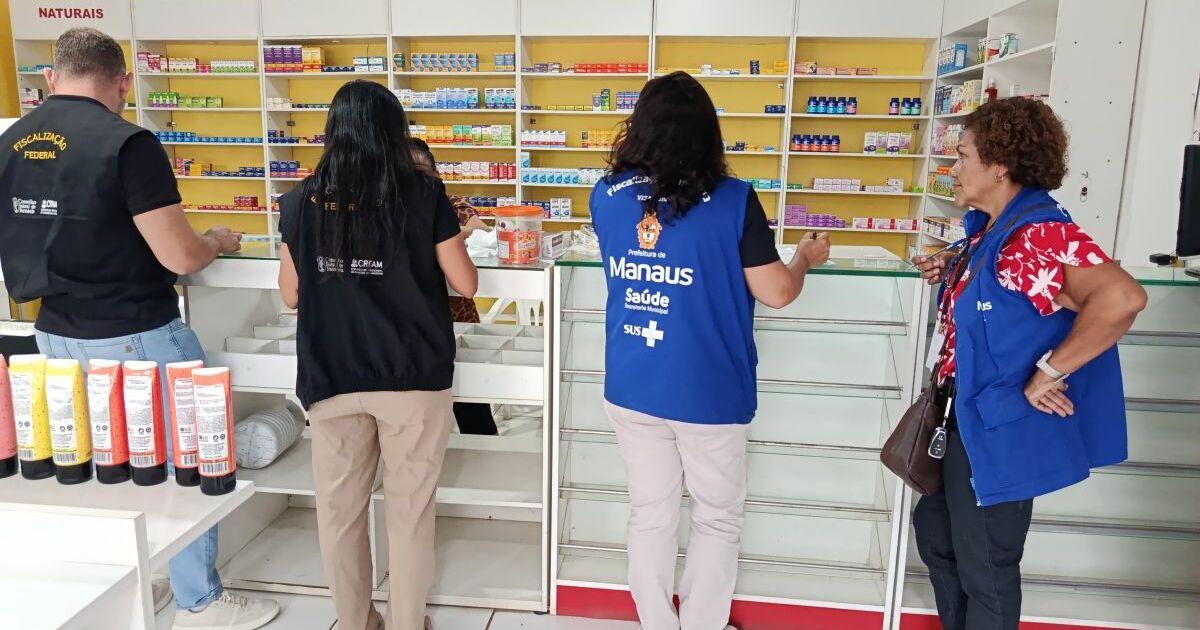 Fiscalização flagra drogarias irregulares e sem farmacêutico em Manaus