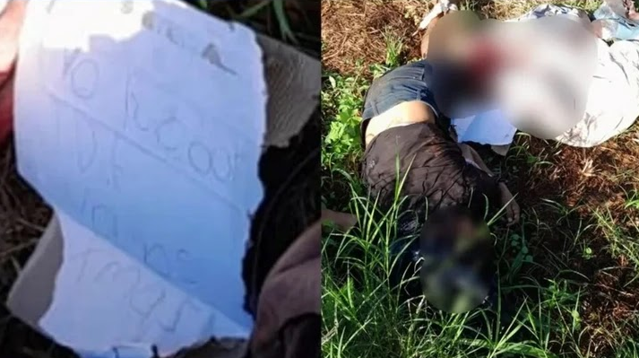 Com saco na cabeça e mãos amarradas, homem é achado morto com bilhete