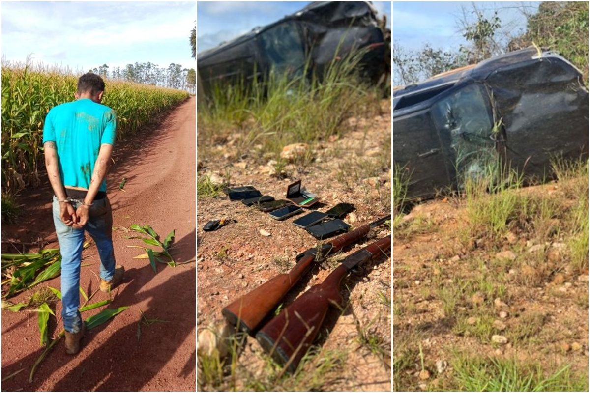 Quadrilha faz família refém por 12 horas e rouba R$ 50 mil e Hilux…
