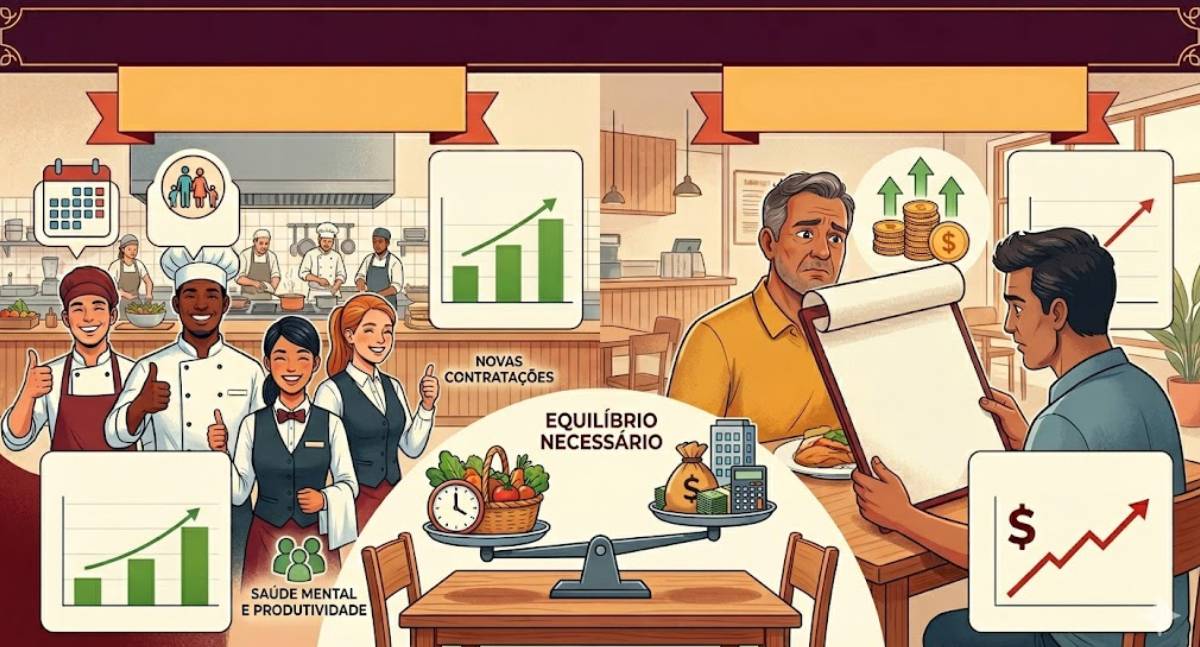 Fim da escala 6×1 pode elevar preços em restaurantes no Brasil