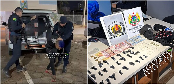 Jovem é preso vendendo drogas no Beco da Tiazinha, em Rio Branco