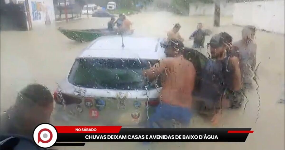 Chuvas deixam casas e avenidas de baixo d’água