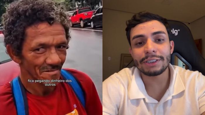 Após críticas, influenciador quer pedir perdão a morador de rua: ‘passei do limite’