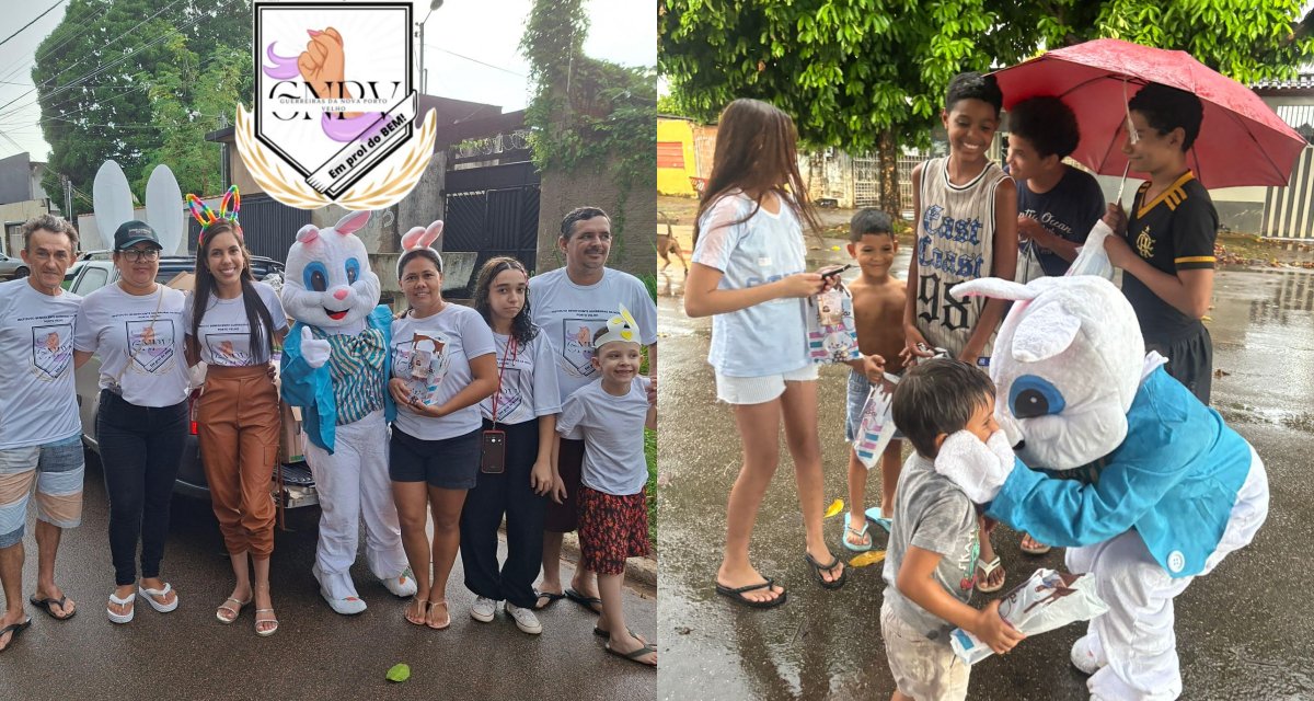 Instituto Beneficente Guerreiras da Nova Porto Velho leva alegria às crianças na Páscoa