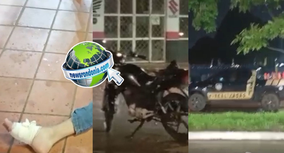 Motociclista fica ferido após condutor avançar sinal e fugir