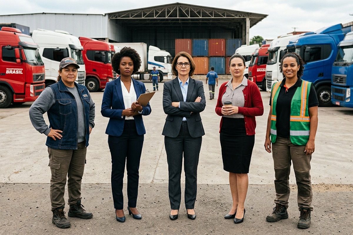 Participação feminina no setor de frotas e logística no Brasil salta de 15 para 22%
